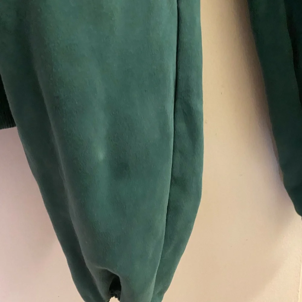 ZYIA Womens Sweats Suit Set Sweatshirt & Sweat Pants M  Medium Dark Pine Green - Picture 6 of 6